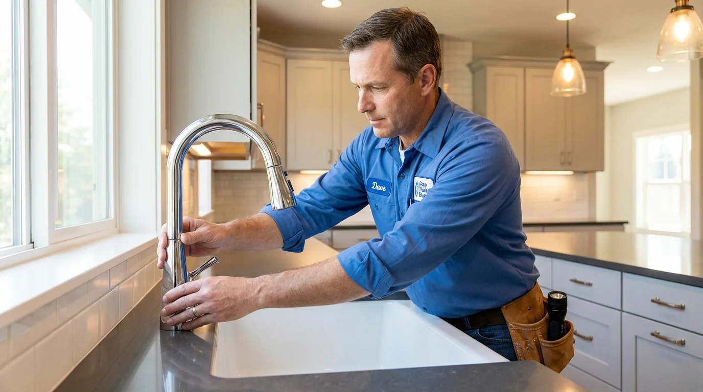 Kitchen faucet installation by Johns Plumbing LLC in Merritt Island